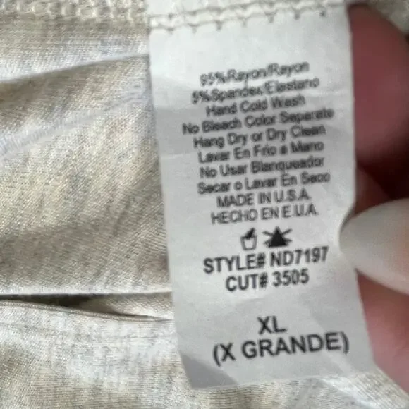 Modern Citizen Yimei Side Slit Midi Dress sz XL - Oatmeal (marled Tan Beige) - Picture 6 of 7